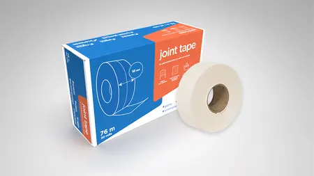 Fugenspachtelung mit dem Papierbewehrungsstreifen Joint Tape