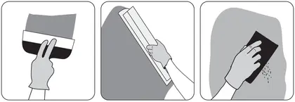 Spachteln von Hand